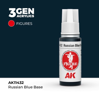 Акрилова фарба RUSSIAN BLUE BASE – РОСІЙСЬКИЙ СИНІЙ FIGURE АК-інтерактив AK11432 детальное изображение Figure Series AK 3rd Generation