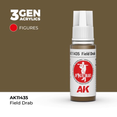 Acrylic paint FIELD DRAB –  FIGURES AK-interactive AK11435 детальное изображение Figure Series AK 3rd Generation