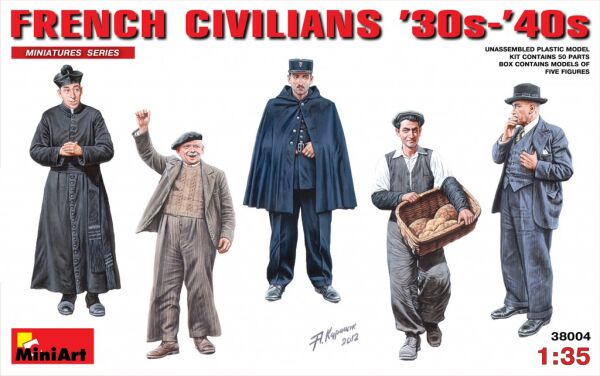 Французские гражданские 30-х - 40-х годов детальное изображение Фигуры 1/35 Фигуры