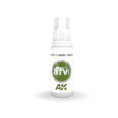 Акрилова фарба WASHABLE WHITE PAINT / миюча біла фарба - AFV АК-interactive AK11372 детальное изображение AFV Series AK 3rd Generation