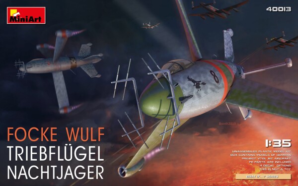 Сборная модель 1/35 Истребитель FOCKE WULF TRIEBFLUGEL NACHTJAGER Miniart 40013 детальное изображение Самолеты 1/35 Самолеты