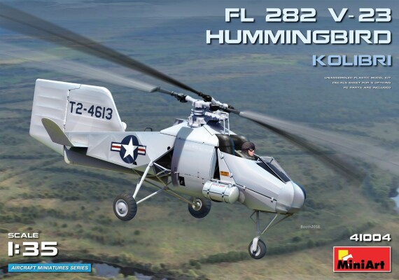 Сборная модель 1/35 Лёгкий немецкий разведывательный вертолёт Fl 282 V-23 Колибри Miniart 41004 детальное изображение Вертолеты 1/35 Вертолеты