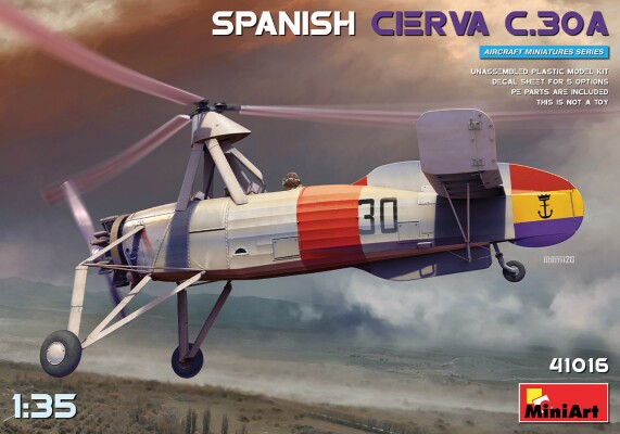 Сборная модель 1/35 CIERVA C.30A (Испания) Miniart 41016 детальное изображение Вертолеты 1/35 Вертолеты