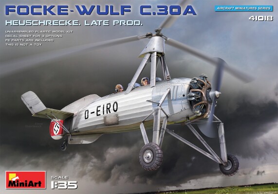 Сборная модель 1/35 FOCKE-WULF FW C.30A Grasshopper. (Позднее производство) Miniart 41018 детальное изображение Вертолеты 1/35 Вертолеты