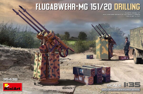 Збірна модель 1/35 Зенітна установка Flugabwehr-MG 151/20 Drilling MiniArt 35438 детальное изображение Артиллерия 1/35 Артиллерия