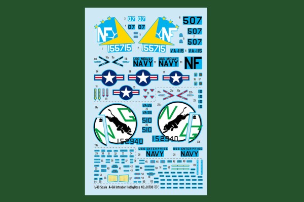 Збірна модель 1/48 Американський палубний штурмовик А-6А Intruder HobbyBoss 81708 детальное изображение Самолеты 1/48 Самолеты