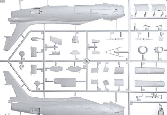 Buildable model of the American fighter-bomber FJ-4B &quot;Fury&quot; детальное изображение Самолеты 1/48 Самолеты