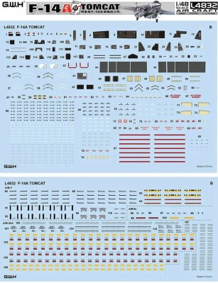 Збірна модель 1/48 Літак F-14A Tomcat Great Wall Hobby L4832 детальное изображение Самолеты 1/48 Самолеты