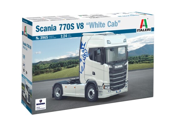 Сборная модель 1/24 грузовой автомобиль / тягач Scania 770 S V8 &quot;White Cab&quot; Italeri 3965 детальное изображение Грузовики / прицепы Гражданская техника