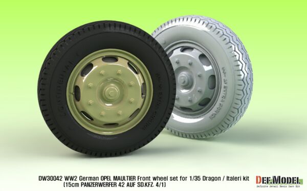 German Opel Maultier Sagged Front Wheel set ( for Dragon/Italeri 1/35) детальное изображение Смоляные колёса Афтермаркет