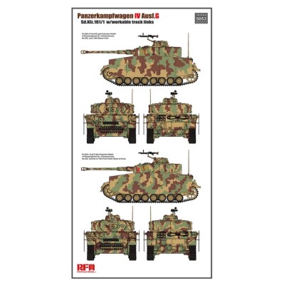 Збірна модель 1/35 Танк Panzerkampfwagen IV Ausf.G Sd.Kfz.161/1 Rye Field Model RM-5053 детальное изображение Бронетехника 1/35 Бронетехника