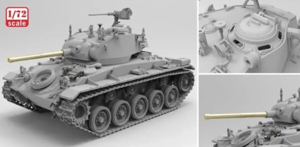Збірна модель 1/72 американський легкий танк M24 Chaffee Foreart 2003 детальное изображение Бронетехника 1/72 Бронетехника