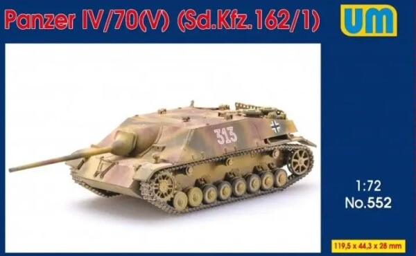 Сборная модель 1/72 Panzer IV /70(V) Sd.Kfz.162/1 ЮниМоделс 552 детальное изображение Бронетехника 1/72 Бронетехника