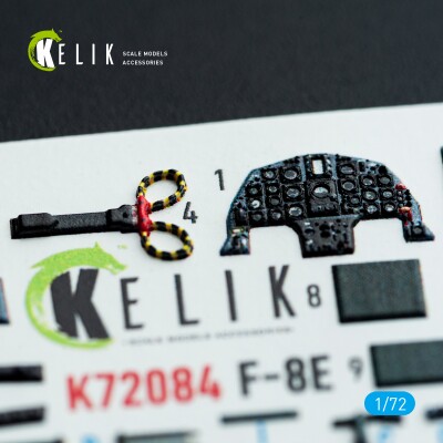 Chance Vought F-8 E Crusader 3D декаль інтер'єр для комплекту Academy 1/72 KELIK K72084 детальное изображение 3D Декали Афтермаркет