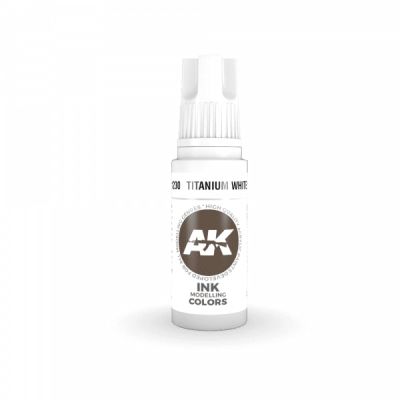 Acrylic paint TITANIUM WHITE / INK АК-Interactive AK11230 детальное изображение General Color AK 3rd Generation