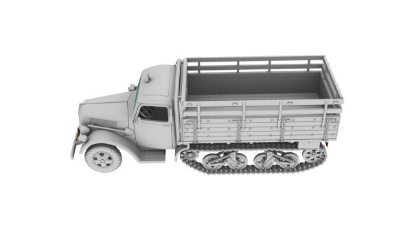 Сборная модель V3000S/SS M Maultier German Halftrack с высокой грузовой платформой и тентом детальное изображение Автомобили 1/72 Автомобили