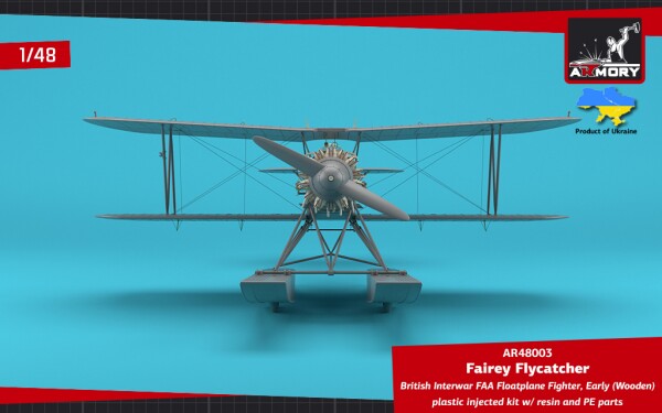 Сборная модель 1/48 Британский истребитель FAA Fairey Flycatcher в межвоенный период, гидроплан детальное изображение Самолеты 1/48 Самолеты