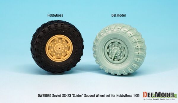 Soviet SS-23 &quot;Spider&quot; Sagged Wheel set (for HobbyBoss 1/35) детальное изображение Смоляные колёса Афтермаркет