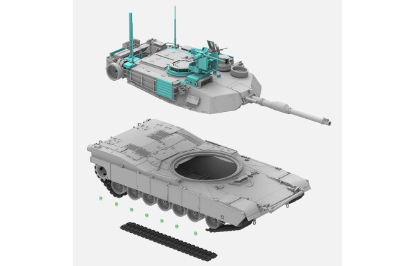 Сборная модель 1/35 Танк М1А2 SEP V2 Абрамс РФМ RM-5029 детальное изображение Бронетехника 1/35 Бронетехника