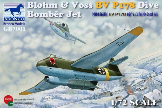 Blohm &amp; Voss BV P178 Dive Bomber Jet детальное изображение Самолеты 1/72 Самолеты