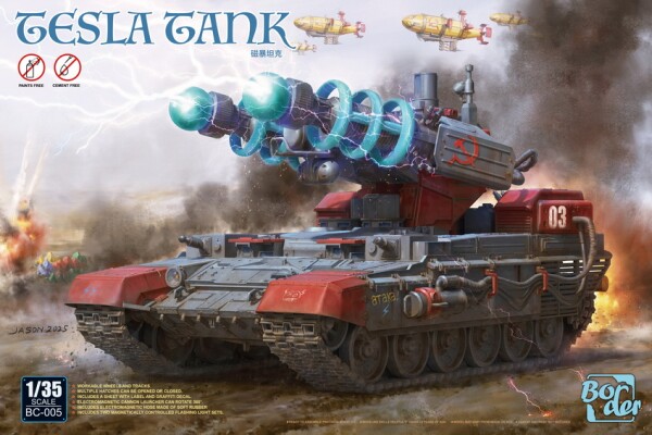 Збірна модель 1/35 Танк "Тесла" Border Model BC-005 детальное изображение Бронетехника 1/35 Бронетехника