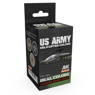 A set of Real Colors lacquer based paints US Army Helicopter Colors AK-Interactive RCS 121 детальное изображение Наборы красок Краски