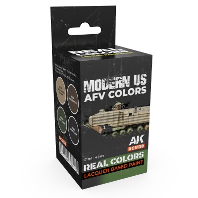 A set of Real Colors lacquer based paints US Army Modern AFV Colors AK-Interactive RCS 130 детальное изображение Наборы красок Краски