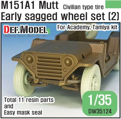 US M151A1 Early sagged wheel set ( 2)- Civilian tire детальное изображение Смоляные колёса Афтермаркет