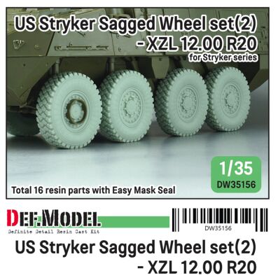 US M1126 Stryker XZL Sagged wheel set 2 for Stryker series детальное изображение Смоляные колёса Афтермаркет