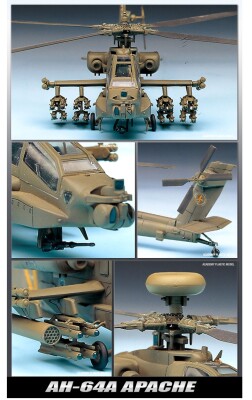 Збірна модель 1/72 Вертоліт IDF AH-64A Apache Academy 12488 детальное изображение Вертолеты 1/72 Вертолеты