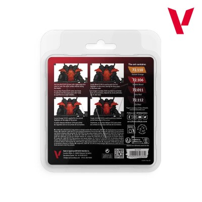 Набор акриловых красок Game Color Красные оттенки (Red Color Set) 4 шт VAL 72377 детальное изображение Наборы красок Краски