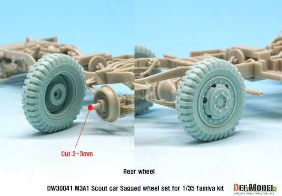 US M3A1 Scout car Sagged Wheel set ( for Tamiya 1/35) детальное изображение Смоляные колёса Афтермаркет
