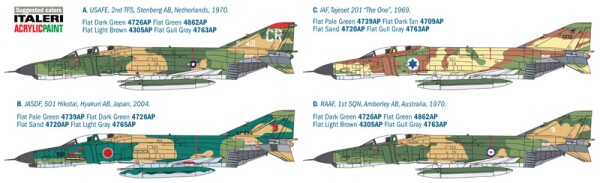 Збірна модель 1/48 Літак F-4E Phantom II Italeri 2770 детальное изображение Самолеты 1/48 Самолеты