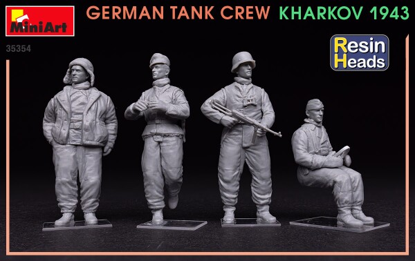 Збірна модель 1/35 Фігури Німецький танковий екіпаж. Харків 1943. (смоляні голови) MiniArt 35354 детальное изображение Фигуры 1/35 Фигуры