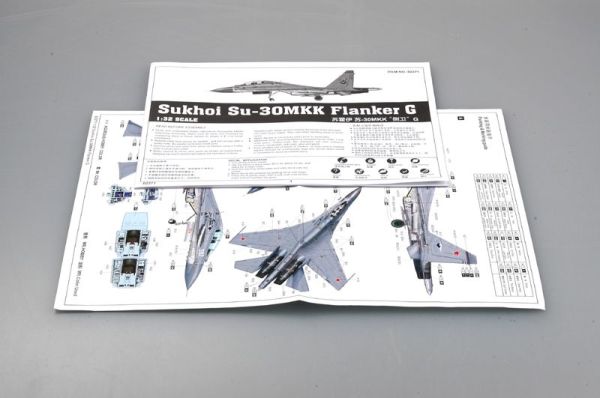 Сборная модель самолета Су-30МКК Фланкер-Г детальное изображение Самолеты 1/32 Самолеты