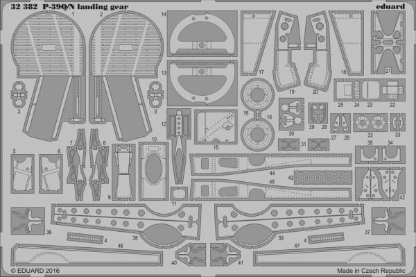 P-39Q/N landing gear детальное изображение Фототравление Афтермаркет