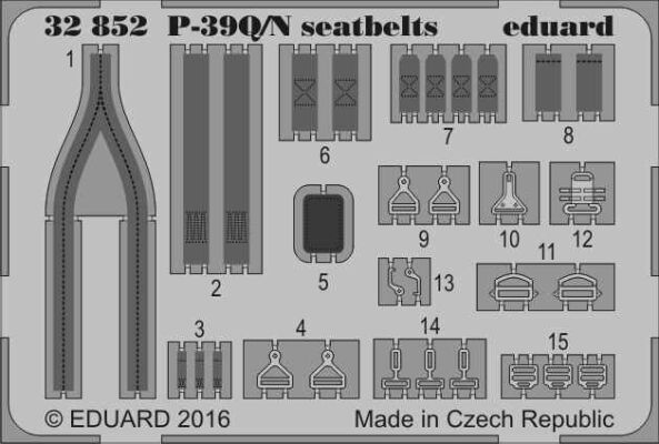 P-39Q/N seatbelts детальное изображение Фототравление Афтермаркет