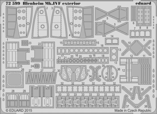 Blenheim Mk.IVF exterior детальное изображение Фототравление Афтермаркет