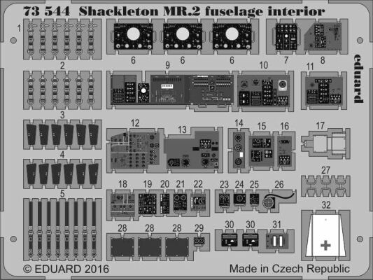 Shackleton MR.2 fuselage interior детальное изображение Фототравление Афтермаркет