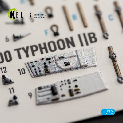 Eurofighter Typhoon EF-2000 декаль інтер'єр для комплекту Italeri 1/72 KELIK K72281 детальное изображение 3D Декали Афтермаркет