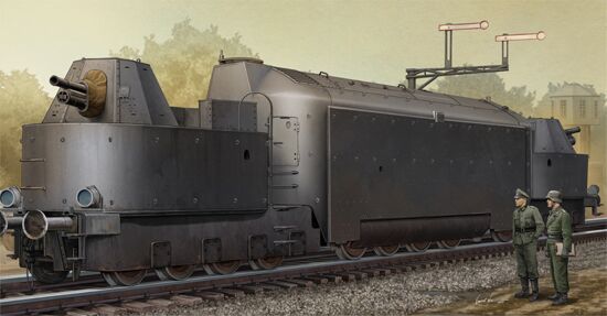 Сборная модель 1/35 Немецкий бронепоезд Panzer Triebwagen Nr.16 Трумпетер 00223 детальное изображение Железная дорога 1/35 Железная дорога