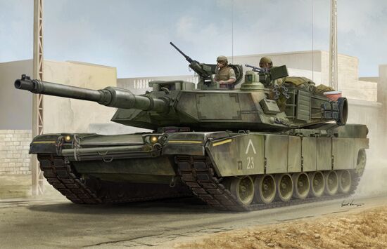 Сборная модель 1/16 Американский танк Абрамс УС M1A1 AIM MBT Трумпетер 00926 детальное изображение Бронетехника 1/16 Бронетехника