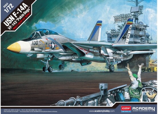 Scale model 1/72 Airplane F-14A VF-143 &quot;Pukin Dogs&quot; Academy 12563 детальное изображение Самолеты 1/72 Самолеты