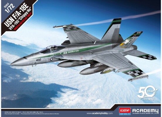 Scale model 1/72 Airplane F/A-18E Super Hornet &quot;VFA-195 &quot;Chippy Ho&quot; Academy 12565 детальное изображение Самолеты 1/72 Самолеты