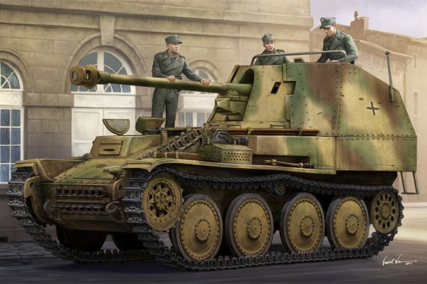 Сборная модель немецкой САУ  Marder III Ausf.M Tank Destroyer Sd.Kfz.138 детальное изображение Бронетехника 1/35 Бронетехника
