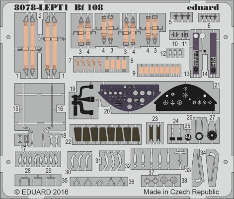 Збірна модель 1/48 Літак Bf 108 Eduard 8078 детальное изображение Самолеты 1/48 Самолеты