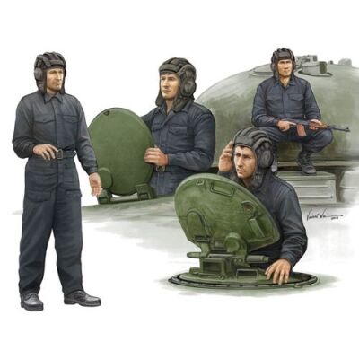 Сборная модель 1/35 советский танковый экипаж Трумпетер 00435 детальное изображение Фигуры 1/35 Фигуры