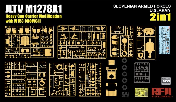 Збірна модель 1/35 Бронеавтомобіль JLTV M1278A1 з M153 CROWS II (2в1) Rye Field Model RM-5099 детальное изображение Автомобили 1/35 Автомобили
