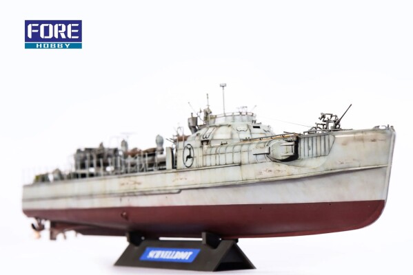 Сборная модель 1/72 немецкий скоростной ударный катер Schnellboot S-38B Foreart 1003 детальное изображение Флот 1/72 Флот