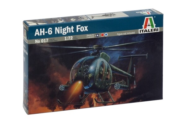 Збірна модель 1/72 Гвинтокрил Hughes AH-6A Night Fox 0017 Italeri детальное изображение Вертолеты 1/72 Вертолеты
